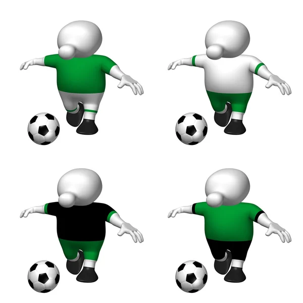 Logoman futbolista verde —  Fotos de Stock