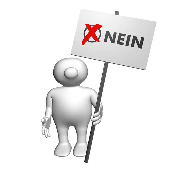 Logoman znakem - nein — Stock fotografie