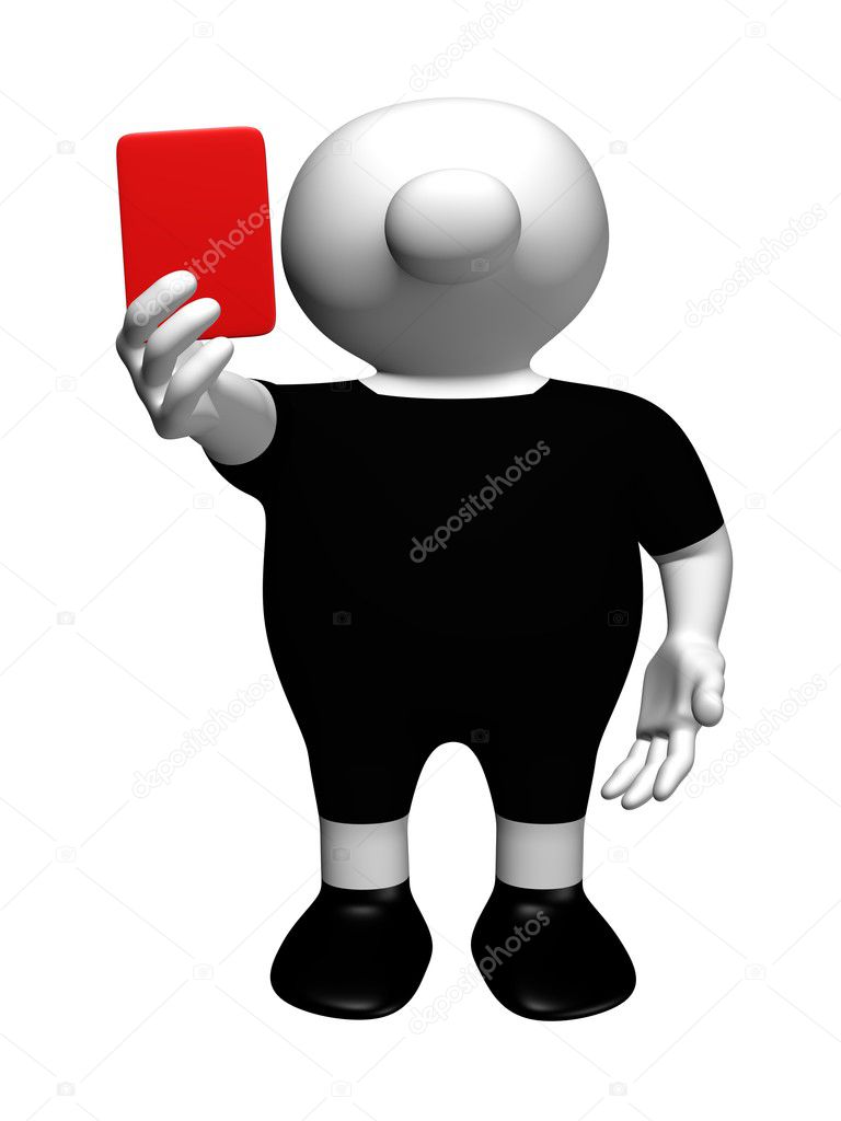 Logoman referee red card
