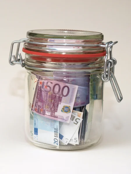 Peníze v zachování sklenice (2) — Stock fotografie
