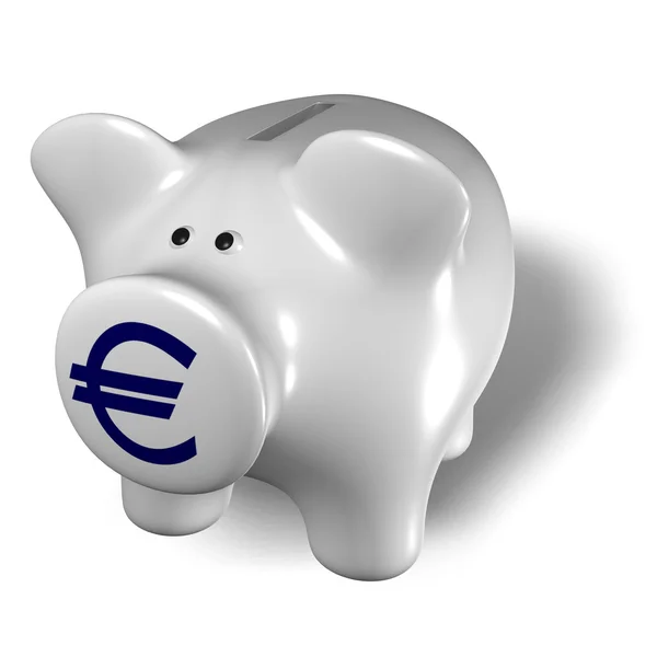 Свиной банк - евро — стоковое фото