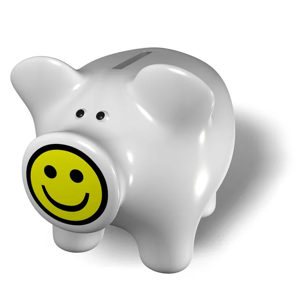 Piggy bank - smilie — Stock Photo, Image