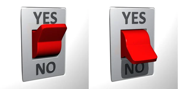 Flip switch - Yes-No — Stock Photo, Image