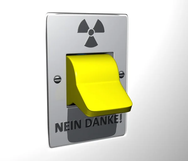 Flip switch - Atomkraft Nein Danke — Stock Photo, Image