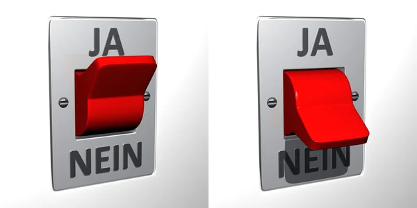 Flip switch - Ja-Nein — Stock Photo, Image