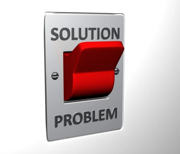 Flip switch - Problem-Solution — Stock Photo, Image
