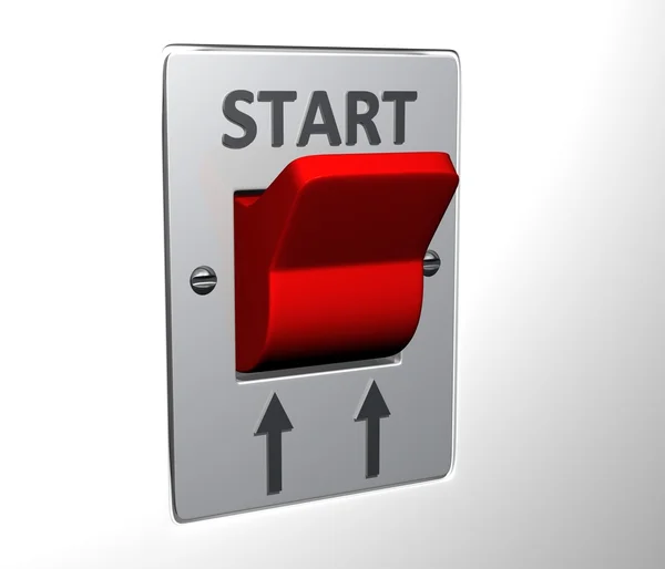 Przerzucanie przełącznik - start — Zdjęcie stockowe