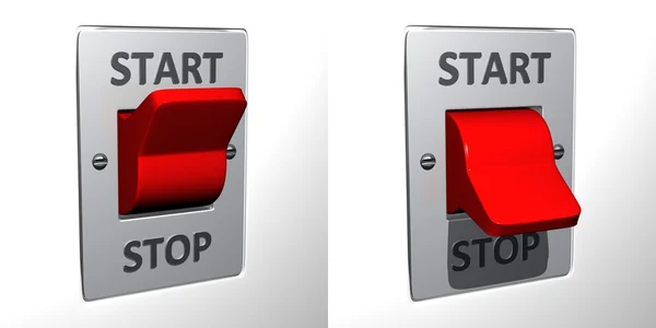Switch flip - start-stop — Stok fotoğraf