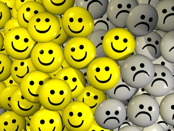 Smartey - feliz vs. triste —  Fotos de Stock