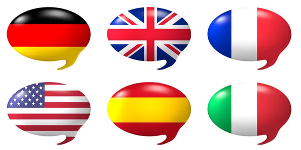 Balão de fala - nações — Fotografia de Stock