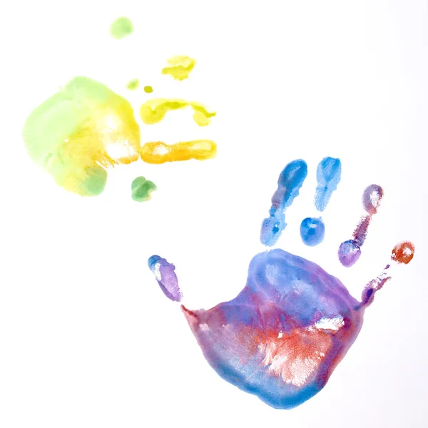 Отпечатки рук ребёнка — стоковое фото