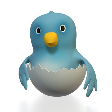 Bluebert in eggshell clipart