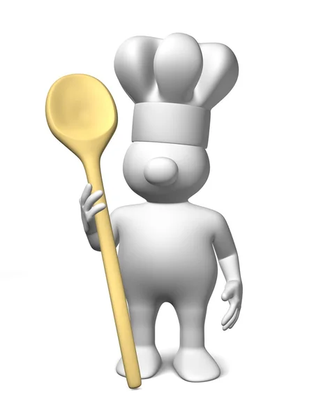 Logoman jako szef kuchni — Zdjęcie stockowe