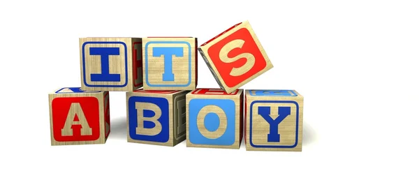 Baby blokken - It's A Boy — Stockfoto