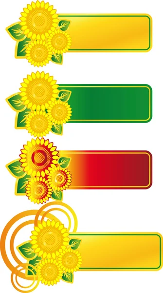 Sonnenblumenbanner — Stockvektor