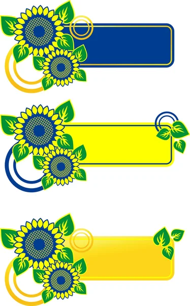 Sunflower banner — Stock Vector
