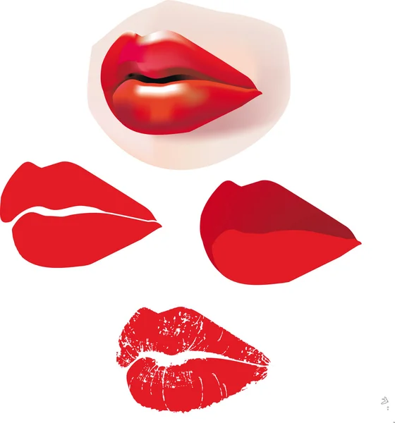 Gün Sevgililer dudak — Stok Vektör