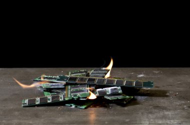 burning RAM clipart