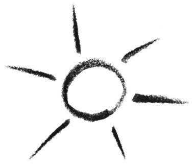 Sun and light sketch clipart