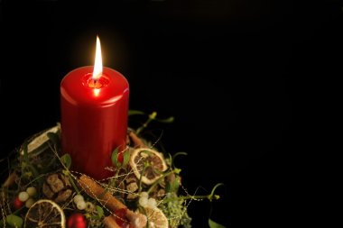 Christmas candle clipart