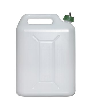 White canister with green closure clipart