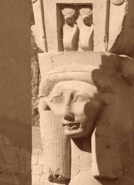 Hathor sculpture detail clipart