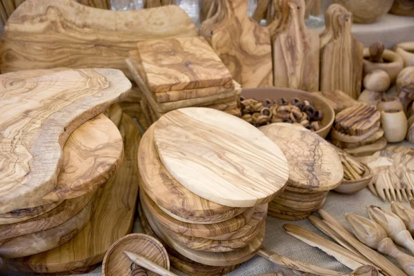 Fából készült kézműves termékek — Stock Fotó