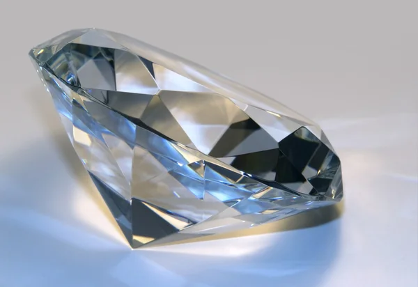 Diamante lateralmente na luz de volta — Fotografia de Stock