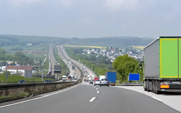 Paesaggio autostradale nel sud della Germania — Foto Stock