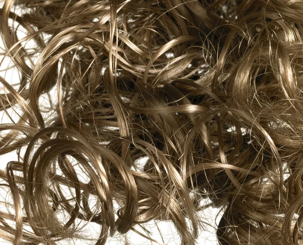 Cheveux bouclés blonds foncés — Photo