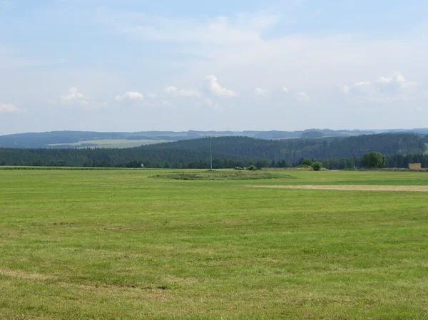 Panoramic grassland scenery in Thüringen — Stock Fotó