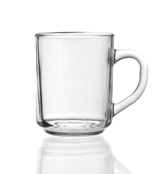 Transparent teacup made of glass — Stock Photo, Image