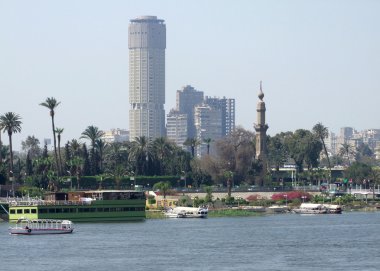 Nile scenery in Cairo clipart