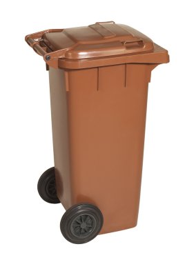 Brown waste container clipart