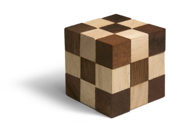 Wooden 3D puzzle clipart