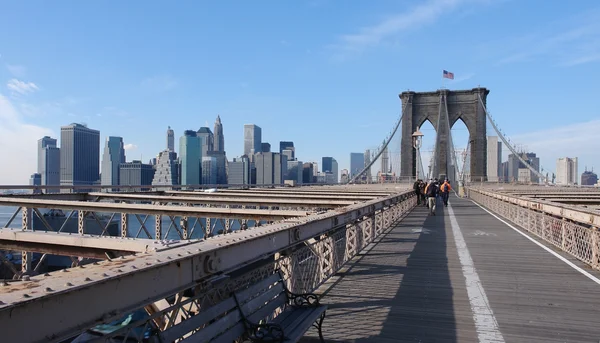 En el puente de Brooklyn — Foto de Stock