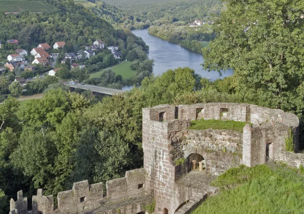 Luftbild rund um die Burg Wertheim — Stockfoto
