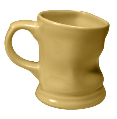 Dented yellow cup clipart