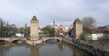 Panoramic Strasbourg scenery clipart