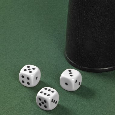 Dice and cup clipart