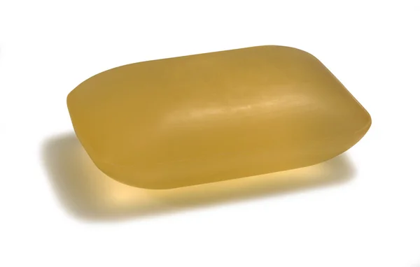 Průsvitná žlutá mýdlo — Stock fotografie