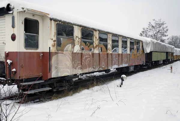 Detail eines alten Eisenbahnwaggons — Stockfoto