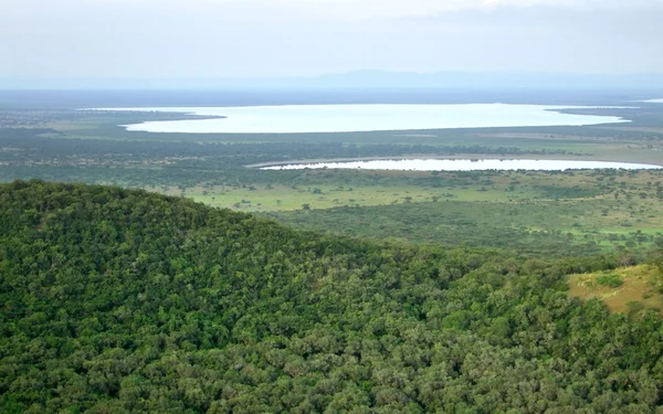 Aerial view of the Queen Elizabeth National Park — Stock Photo, Image