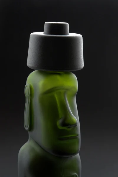 Moai hoofd fles — Stockfoto