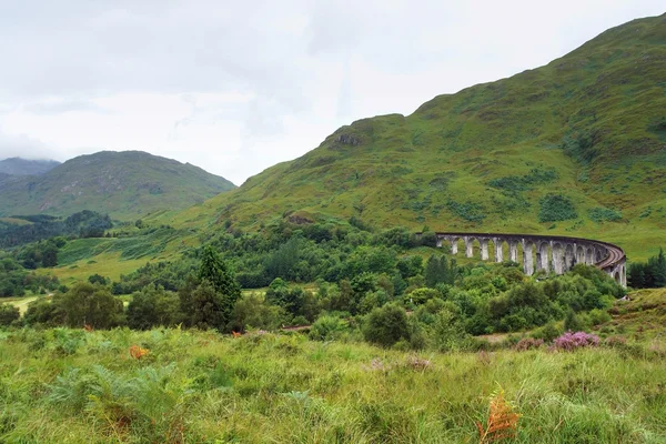 Glenfinnan Viaduct om sommeren – stockfoto