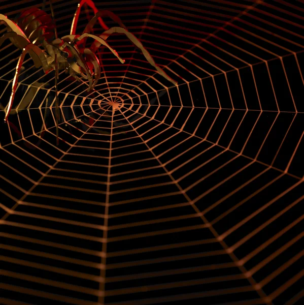 Číhající kovový pavouk — Stock fotografie