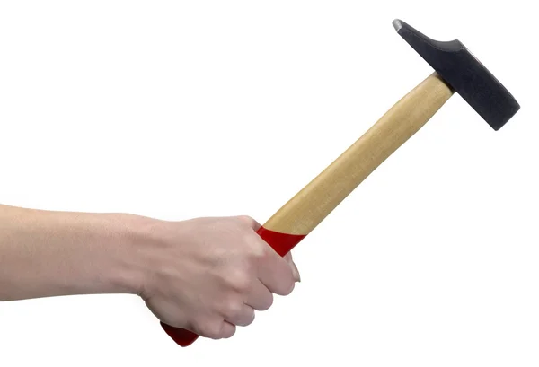 Hand and hammer — Stock Photo, Image