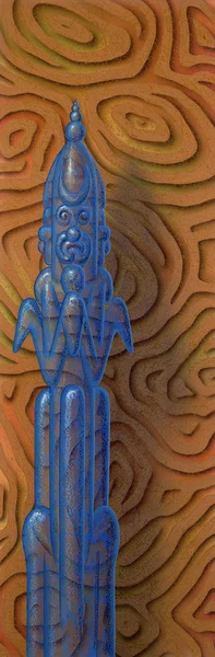 Синя прозора фігура в абстрактній спині — стокове фото