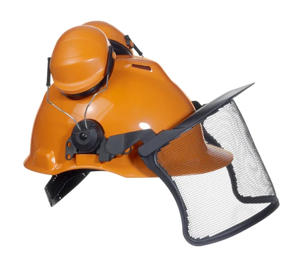 Protective helmet in white back — Stock Photo, Image