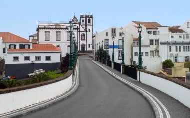 Street scenery at Ponta Delgada clipart